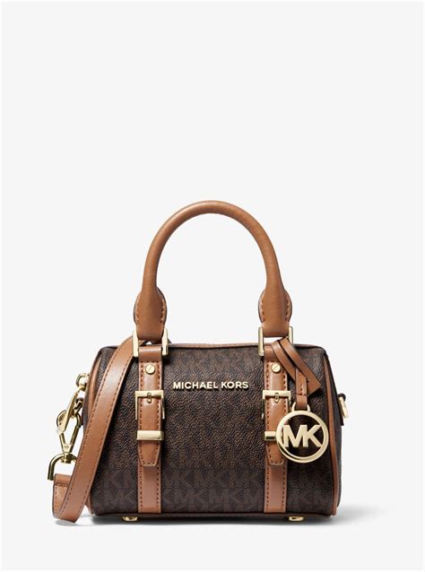 michael kors brown and red purse|Michael Kors small brown purse.